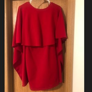 Red LuLus cape dress